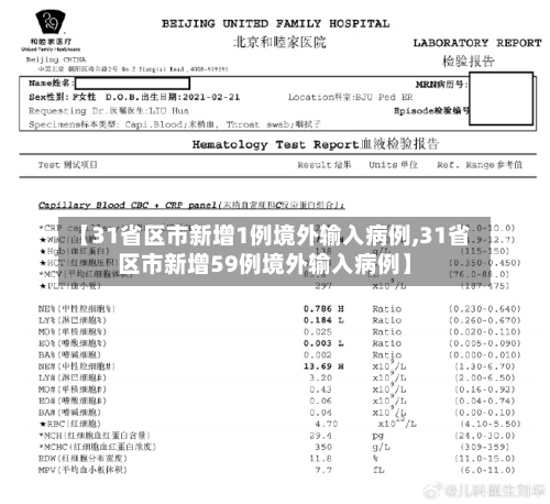 【31省区市新增1例境外输入病例,31省区市新增59例境外输入病例】