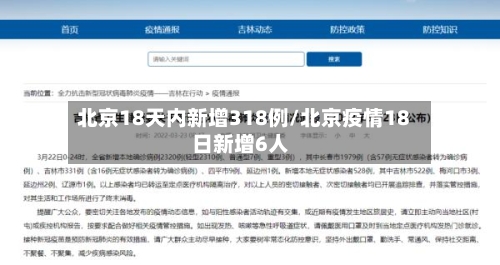 北京18天内新增318例/北京疫情18日新增6人