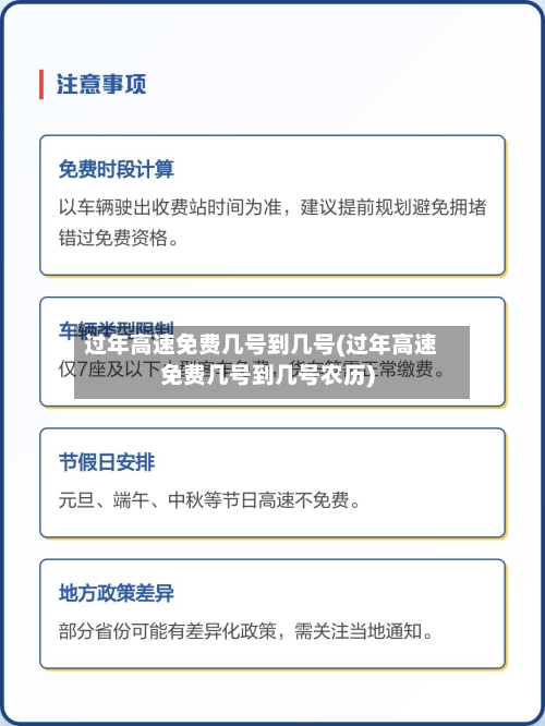 过年高速免费几号到几号(过年高速免费几号到几号农历)