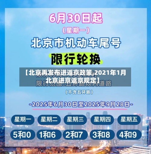 【北京再发布进返京政策,2021年1月北京进京返京规定】