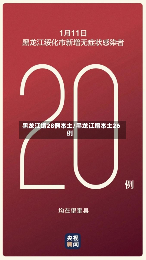 黑龙江增28例本土/黑龙江增本土26例