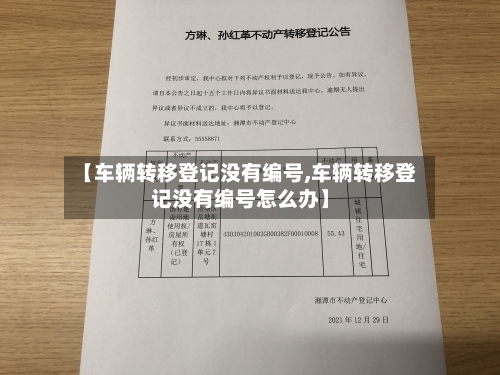 【车辆转移登记没有编号,车辆转移登记没有编号怎么办】