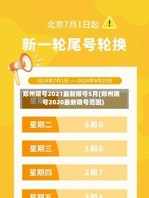 郑州限号2021最新限号5月(郑州限号2020最新限号范围)