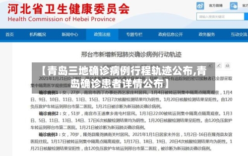 【青岛三地确诊病例行程轨迹公布,青岛确诊患者详情公布】-第3张图片