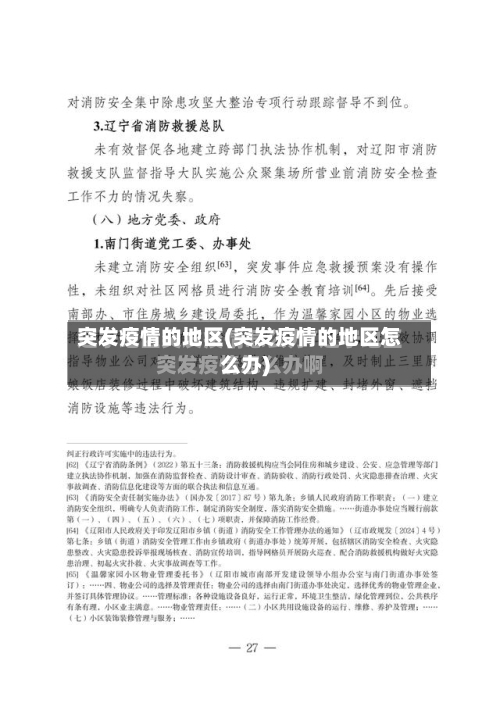突发疫情的地区(突发疫情的地区怎么办)