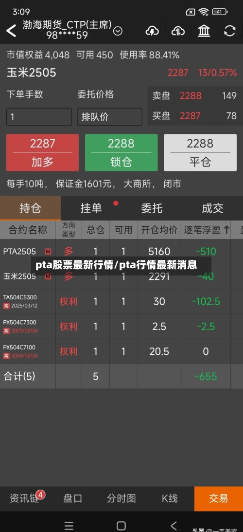 pta股票最新行情/pta行情最新消息