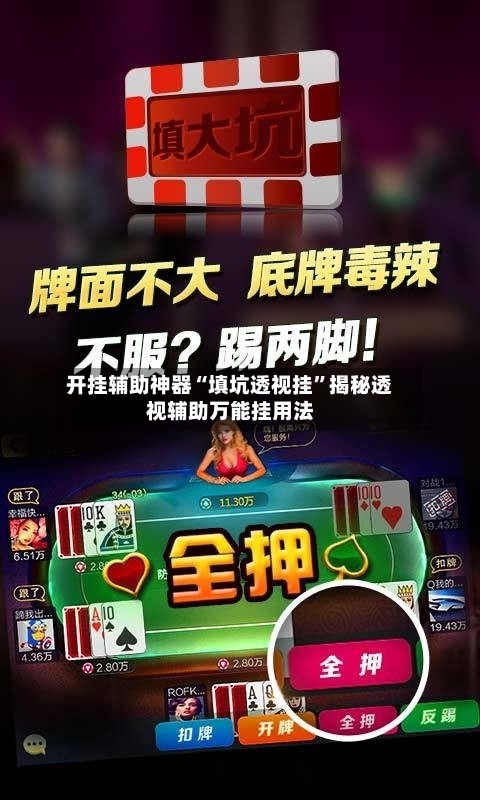 开挂辅助神器“填坑透视挂”揭秘透视辅助万能挂用法