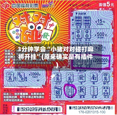 3分钟学会“小猪对对碰打麻将开挂”(原来确实是有插件)-第3张图片