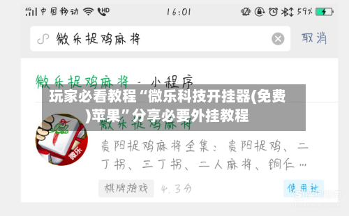 玩家必看教程“微乐科技开挂器(免费)苹果”分享必要外挂教程-第3张图片