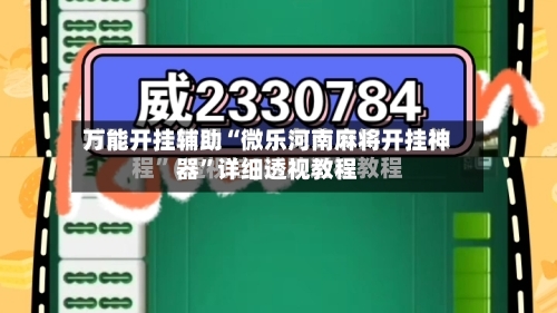 万能开挂辅助“微乐河南麻将开挂神器”详细透视教程-第2张图片