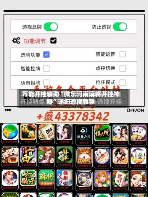 万能开挂辅助“微乐河南麻将开挂神器”详细透视教程