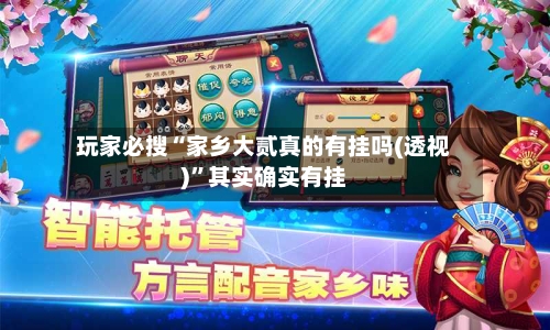 玩家必搜“家乡大贰真的有挂吗(透视)	”其实确实有挂-第2张图片