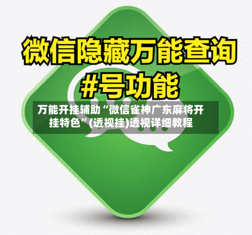 万能开挂辅助“微信雀神广东麻将开挂特色”(透视挂)透视详细教程-第2张图片
