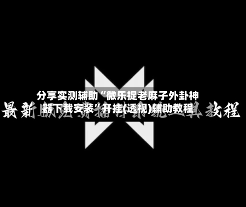 分享实测辅助“微乐捉老麻子外卦神器下载安装”开挂(透视)辅助教程-第2张图片
