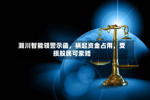 瀚川智能领警示函，祸起资金占用	，受损股民可索赔-第2张图片