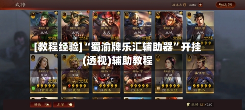 [教程经验]“蜀渝牌乐汇辅助器	”开挂(透视)辅助教程-第2张图片