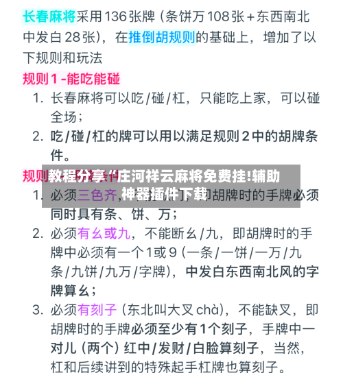 教程分享“庄河祥云麻将免费挂!辅助神器插件下载-第2张图片