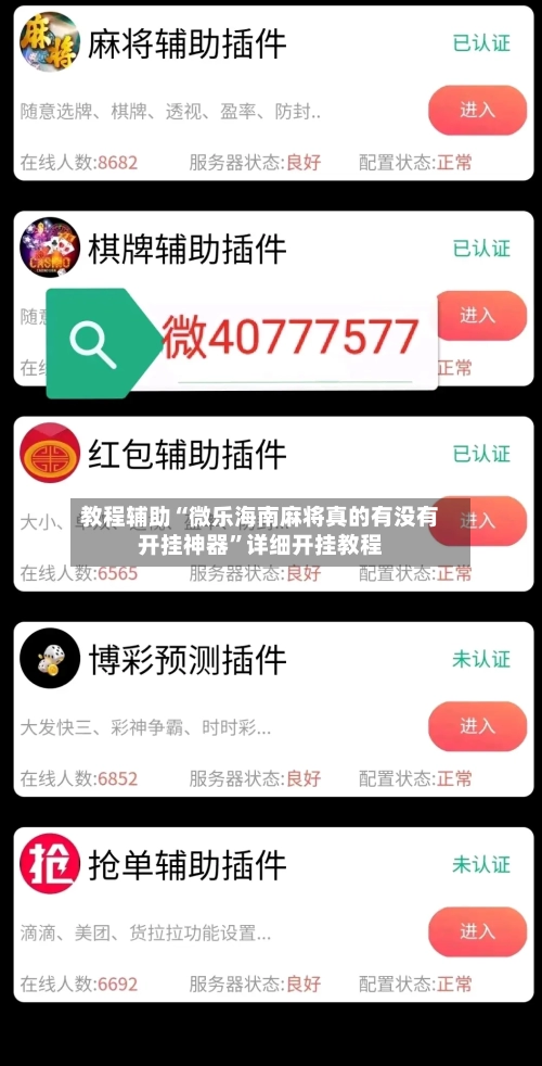 教程辅助“微乐海南麻将真的有没有开挂神器”详细开挂教程-第2张图片