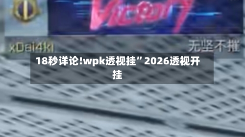 18秒详论!wpk透视挂	”2026透视开挂-第2张图片