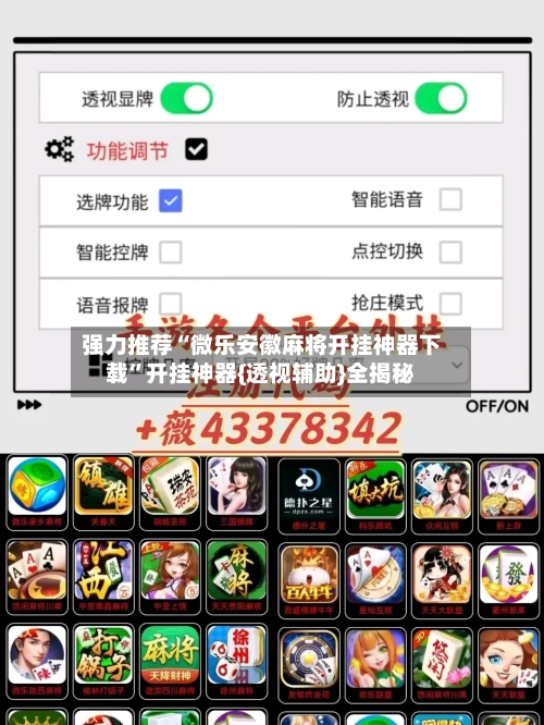 强力推荐“微乐安徽麻将开挂神器下载”开挂神器{透视辅助}全揭秘-第2张图片