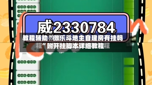 教程辅助“微乐斗地主自建房有挂吗”附开挂脚本详细教程