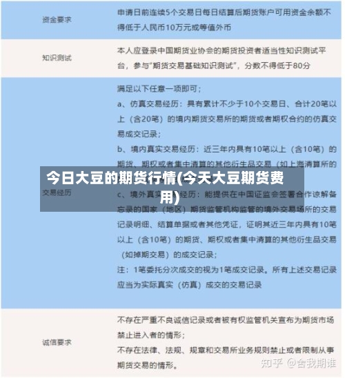 今日大豆的期货行情(今天大豆期货费用)