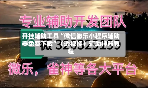 开挂辅助工具“微信微乐小程序辅助器免费下载”（透视挂）辅助神器教程-第2张图片