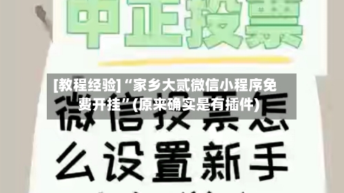 [教程经验]“家乡大贰微信小程序免费开挂	”(原来确实是有插件)-第2张图片