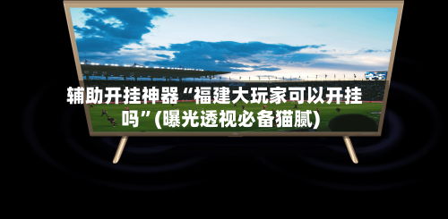 辅助开挂神器“福建大玩家可以开挂吗”(曝光透视必备猫腻)-第2张图片