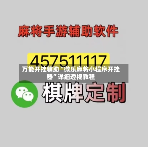 万能开挂辅助“微乐麻将小程序开挂器”详细透视教程
