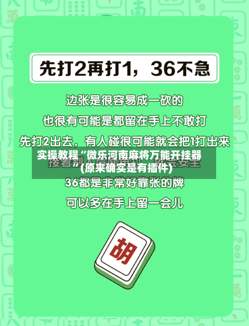 实操教程“微乐河南麻将万能开挂器”(原来确实是有插件)