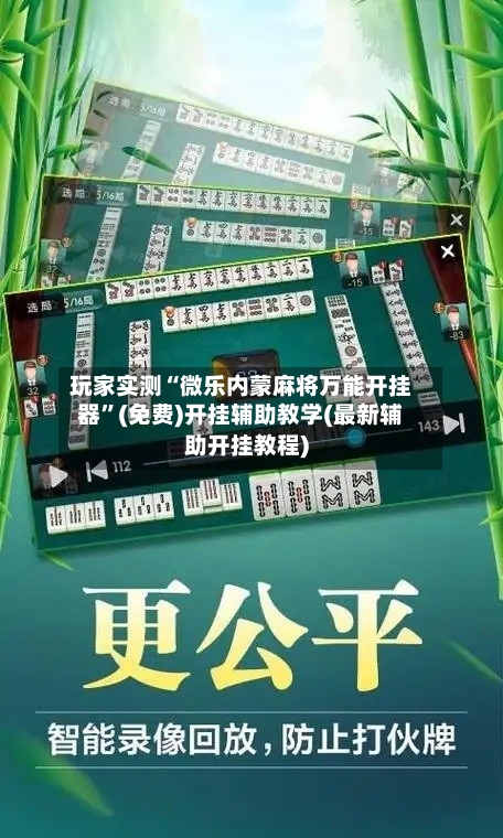 玩家实测“微乐内蒙麻将万能开挂器”(免费)开挂辅助教学(最新辅助开挂教程)-第3张图片