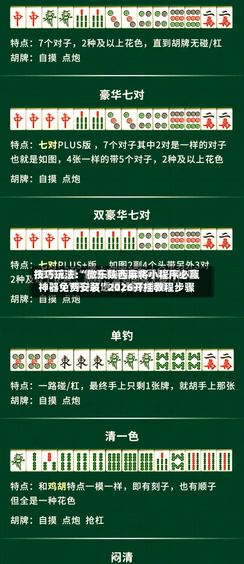 技巧玩法:“微乐陕西麻将小程序必赢神器免费安装	”2026开挂教程步骤-第2张图片