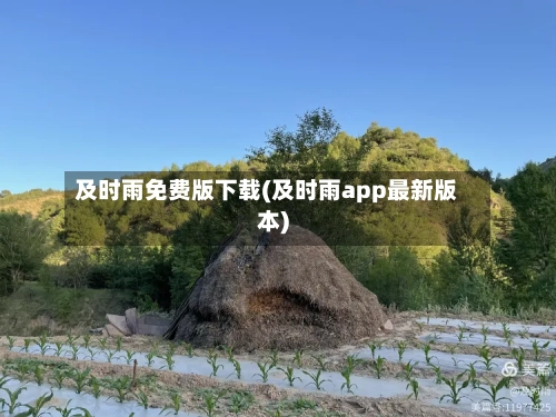 及时雨免费版下载(及时雨app最新版本)-第2张图片
