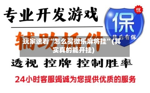 玩家速看“怎么买微乐麻将挂	”(其实真的能开挂)-第2张图片