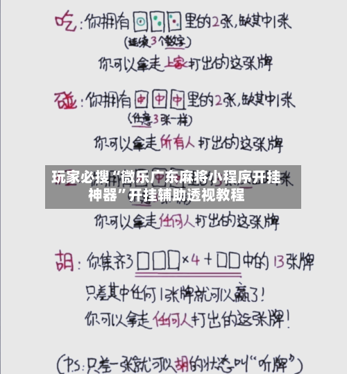 玩家必搜“微乐广东麻将小程序开挂神器”开挂辅助透视教程-第3张图片
