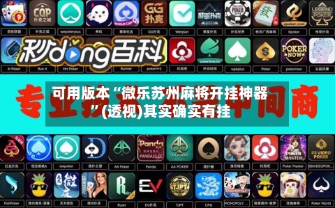 可用版本“微乐苏州麻将开挂神器”(透视)其实确实有挂-第2张图片