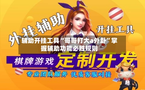 辅助开挂工具“哥哥打大a外卦”掌握辅助功能必胜规则-第3张图片