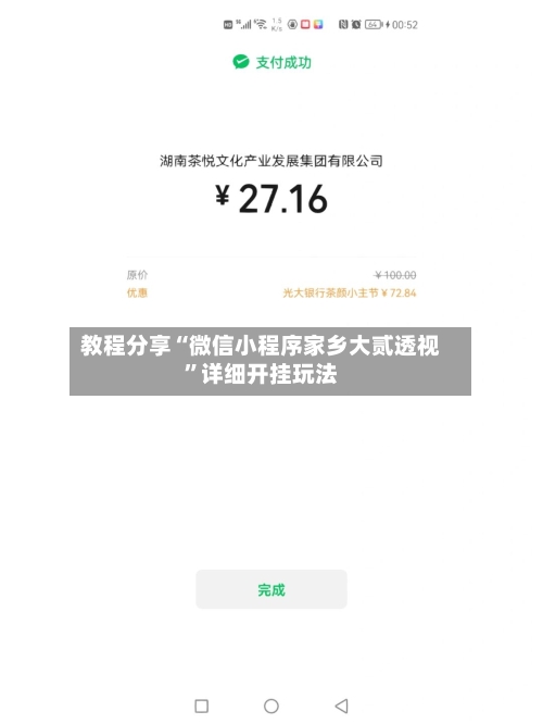 教程分享“微信小程序家乡大贰透视”详细开挂玩法