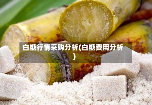 白糖行情采购分析(白糖费用分析)-第2张图片