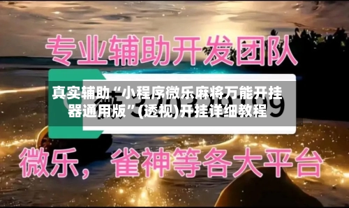 真实辅助“小程序微乐麻将万能开挂器通用版”(透视)开挂详细教程-第2张图片