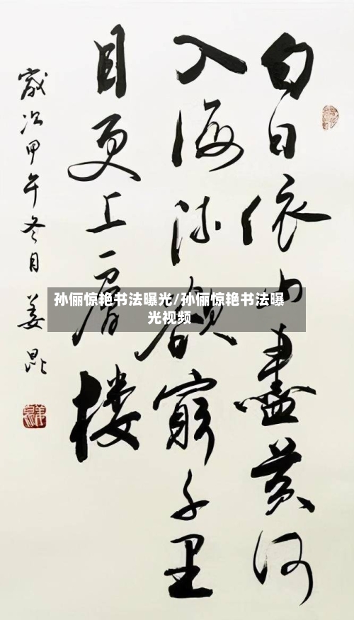 孙俪惊艳书法曝光/孙俪惊艳书法曝光视频-第2张图片