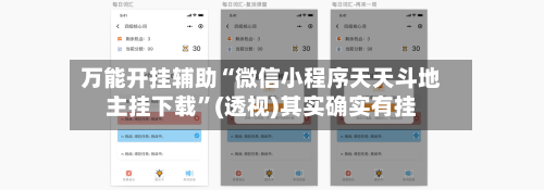 万能开挂辅助“微信小程序天天斗地主挂下载”(透视)其实确实有挂-第3张图片