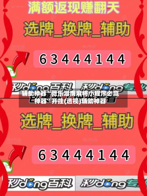 辅助神器“微乐湖南麻将小程序必赢神器	”开挂(透视)辅助神器-第3张图片