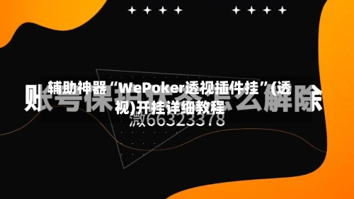 辅助神器“WePoker透视插件挂”(透视)开挂详细教程