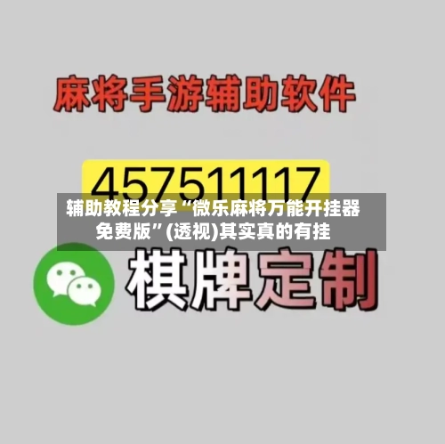 辅助教程分享“微乐麻将万能开挂器免费版”(透视)其实真的有挂-第2张图片