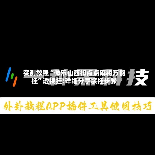 实测教程“微乐山西扣点点麻将万能挂”透视挂!详细分享装挂步骤-第3张图片