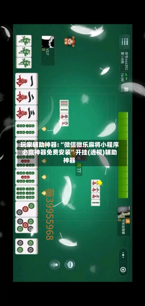 玩家辅助神器:“微信微乐麻将小程序必赢神器免费安装	”开挂(透视)辅助神器-第2张图片