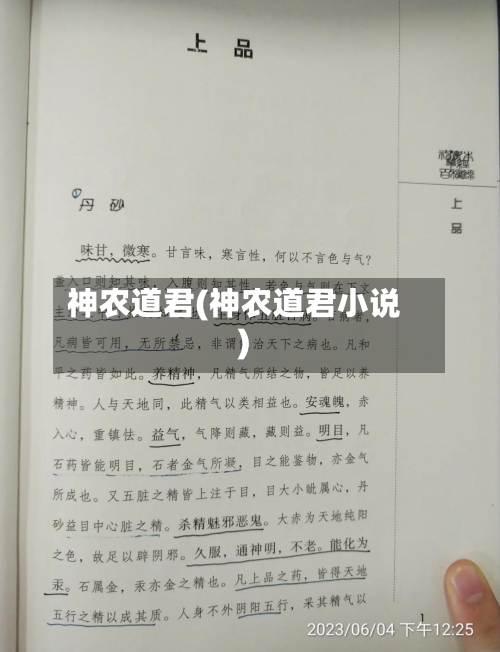 神农道君(神农道君小说)