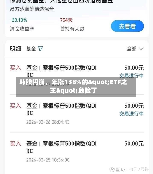 韩股闪崩，年涨138%的"ETF之王"危险了-第2张图片